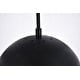 preview thumbnail 10 of 9, Elian 1-Light Plug in Pendant with Frosted White Shade - Black - 10" Diameter