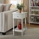 preview thumbnail 40 of 44, Copper Grove Dalem 1 Drawer Accent Table with Shelf White