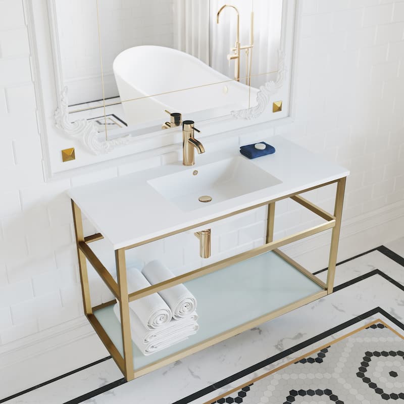 Swiss Madison Pierre 36-inch Open-shelf Metal Bathroom Vanity