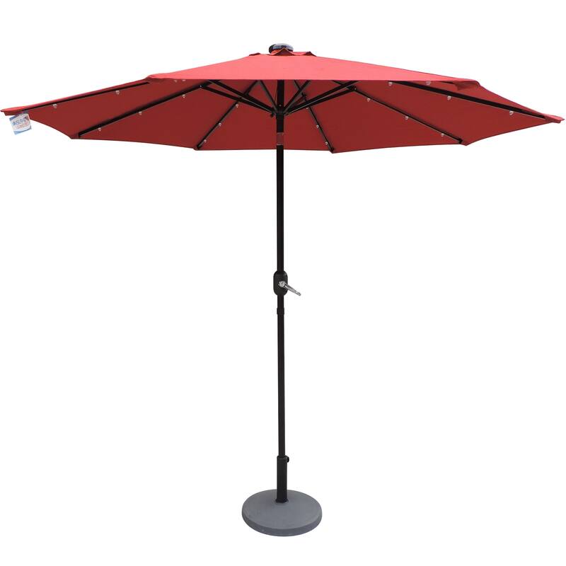 Mirage Fiesta 9-ft Octagonal Market Umbrella with Solar LED Lights