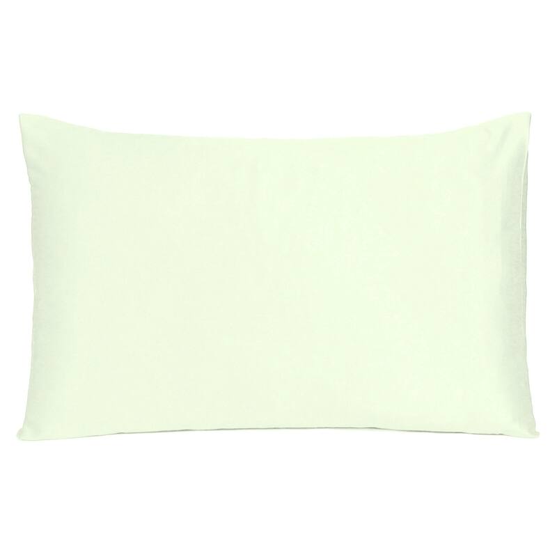 HomeRoots Ivory Dreamy Set Of 2 Silky Satin Standard Pillowcases