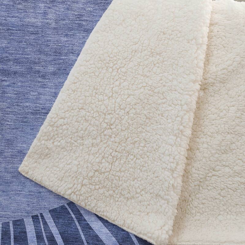 Premium Machine Washable Modern Sun Sherpa Throw Blanket