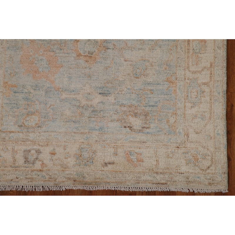 Hand-knotted Oushak Turkish Rug Oriental Floral Wool Carpet - 3'11"x 5'10"