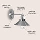 preview thumbnail 151 of 176, JONATHAN Y Florence Metal Shade Sconce