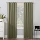 preview thumbnail 74 of 79, Sun Zero Cyrus Thermal Total Blackout Back Tab Curtain Panel, Single Panel 40" x 63" - Olive Green