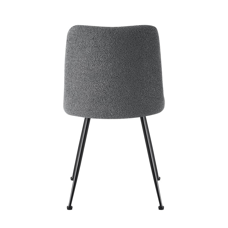 Porthos Home Soren Fabric Armless Dining Chairs with Steel Legs, Set of 2