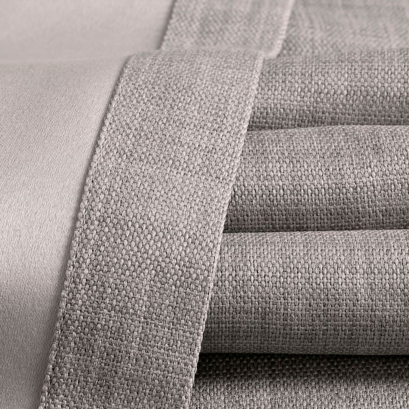 Exclusive Fabrics French Pleated Textured Faux Linen Room Darkening Curtains for Bedroom & Living Room Curtains Single Panel