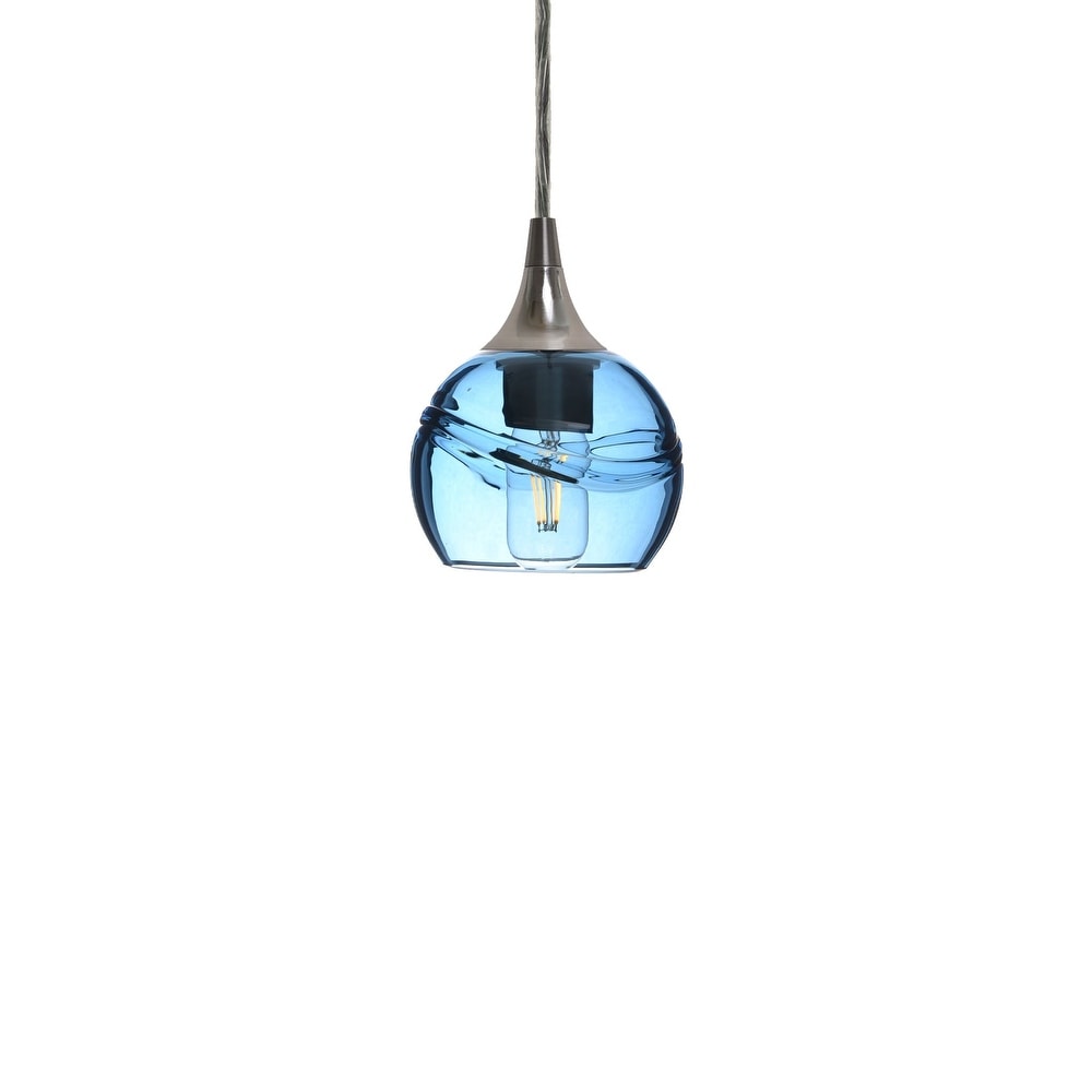 Blue outlet pendant lights