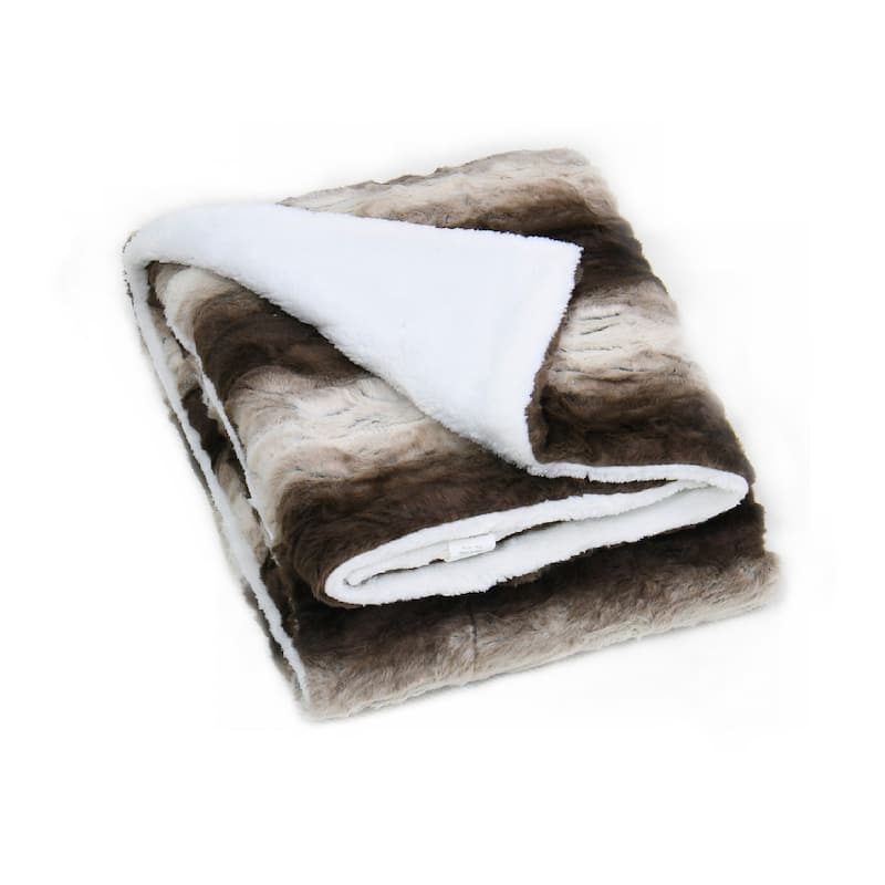 Claire FauxFur Reversible Sherpa Throw