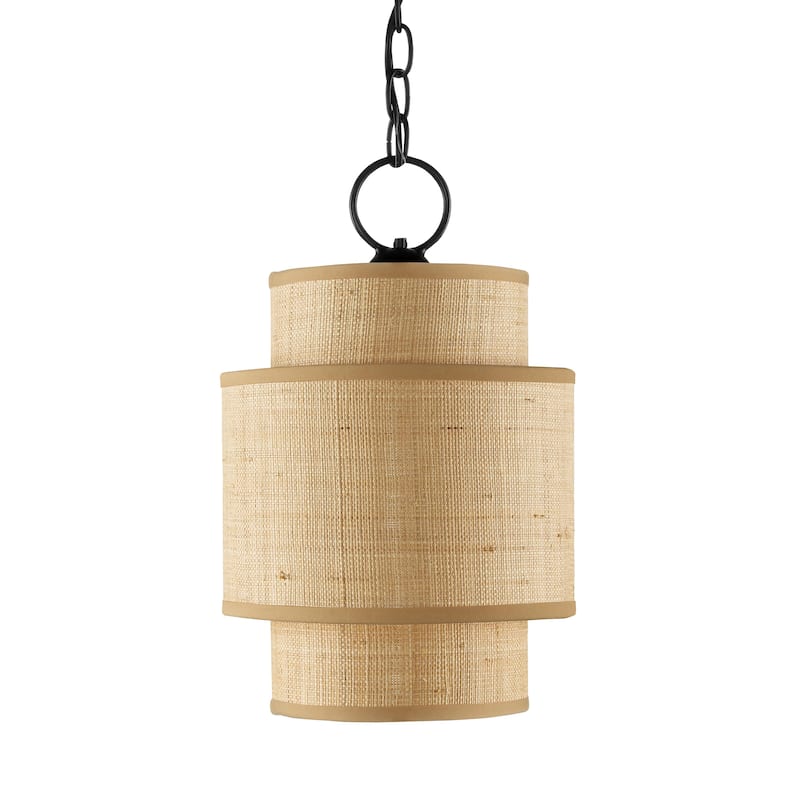 Currey & Company Mathias Natural Pendant - 17"h x 10"dia