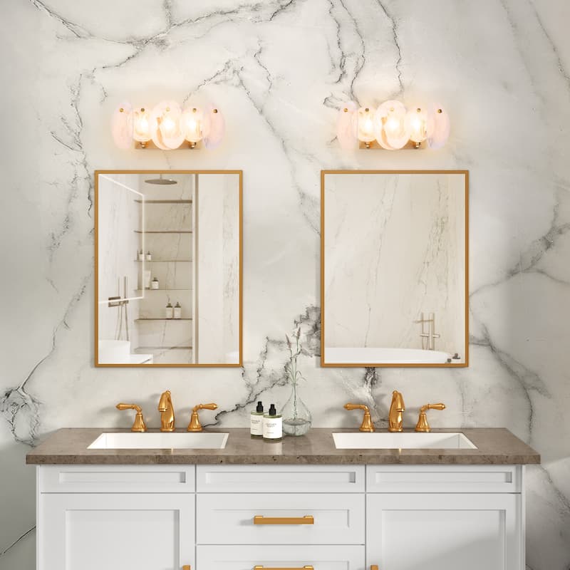 Artcraft Lily Bathroom Vanity - Brushed Brass Finish - 18.38" W