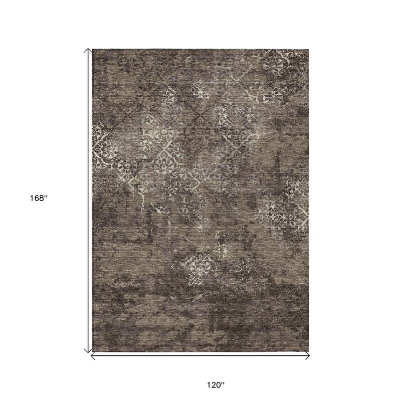 HomeRoots Floral Transitional Rectangle Outdoor Rug