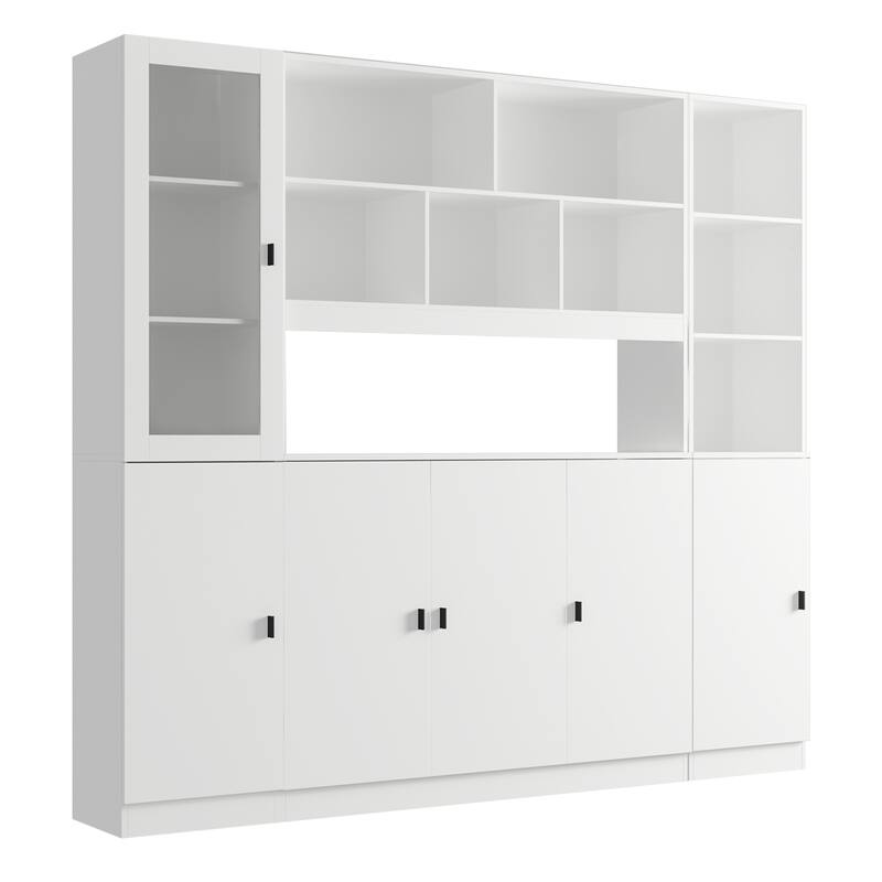 Timechee Combined Bookcase Kitchen Cabinet Display Cabinet Pantry