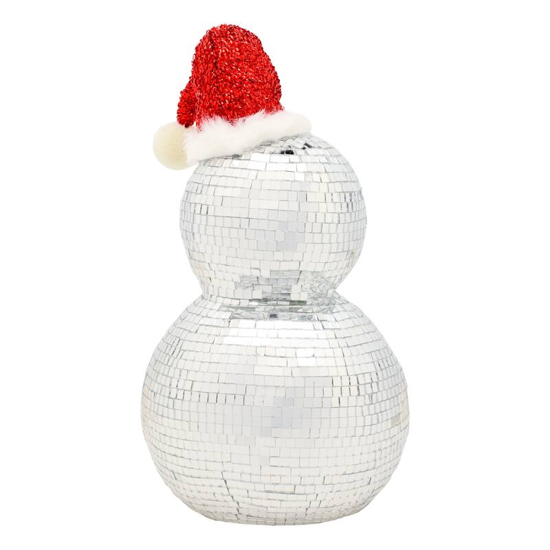 National Tree Company 12 in. Disco Snowman with Red Scarf - 12 in