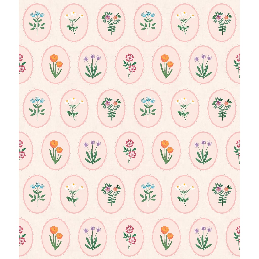 Veer Decor Heirloom Floral Medallions Peel and Stick Wallpaper