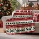 preview thumbnail 8 of 15, Christmas Striped Flannel Fleece Throw Blanket — Soft Holiday Blanket