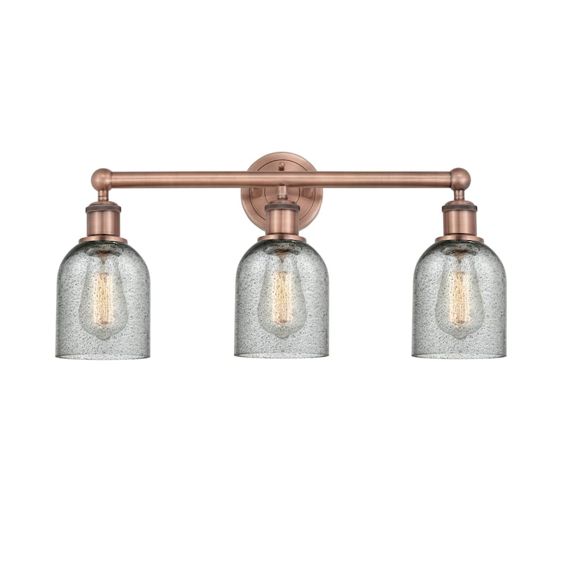 Innovations Lighting 616-3W-12-23 Caledonia Vanity Caledonia 3 Light - Antique Copper / Charcoal