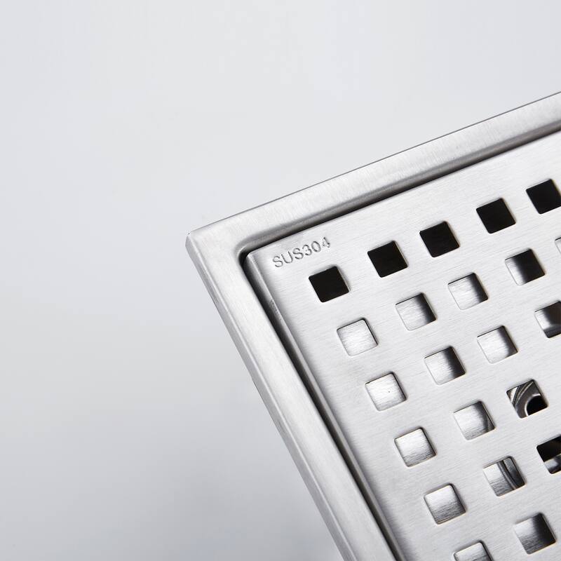 Topcraft 6-Inch Stainless Steel Square Floor Drain