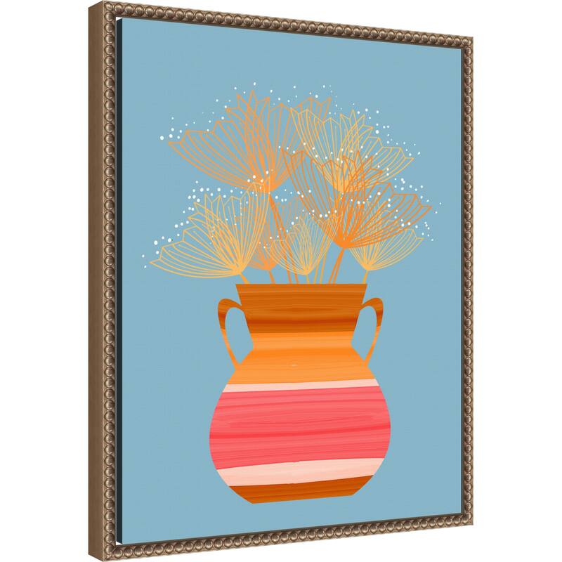 Potted Florals Boho No. 2 by Sannel Larson Framed Canvas Wall Art Print
