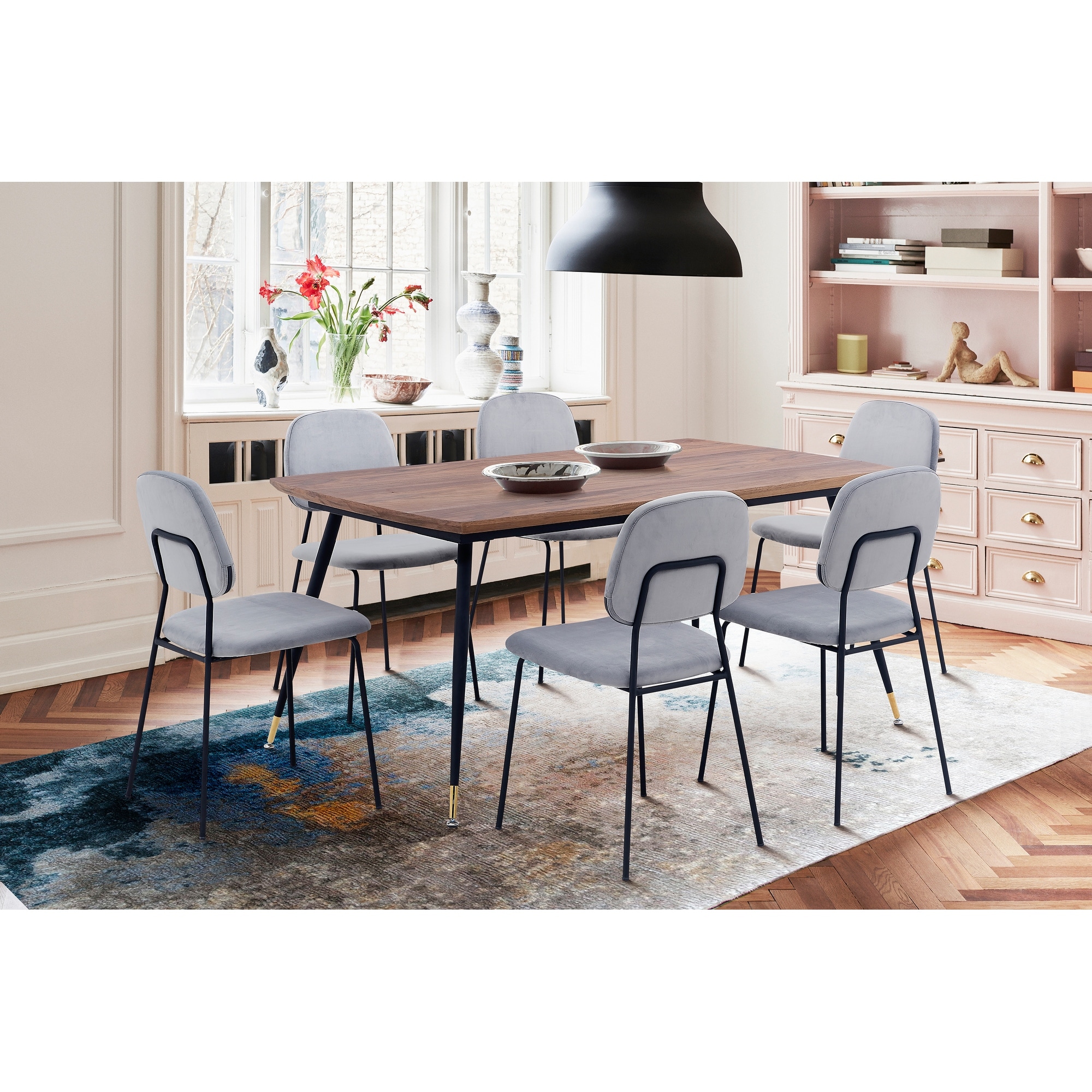 Messina and Lucy 7 Piece Rectangular Dining Set