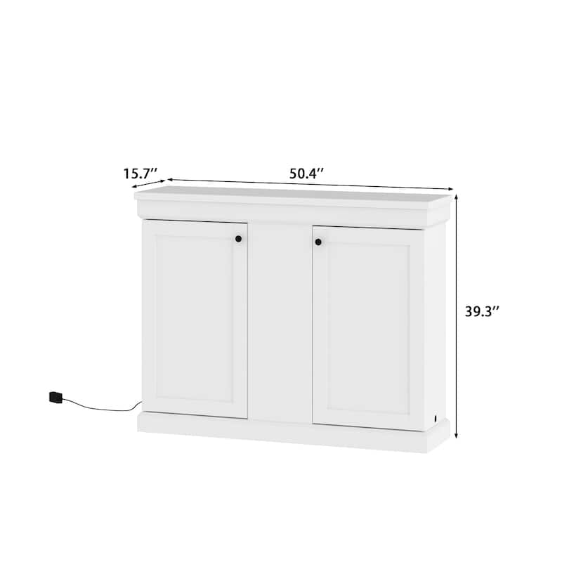 Motorized TV Lift Cabinet for TVs up to 50 Inch, Pop Up TV Lift Console with Remote Control, Hidden TV Cabinet Stand