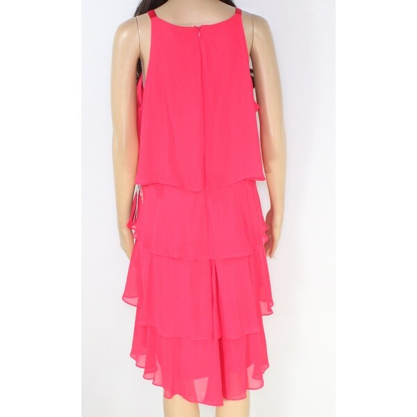 cerise pink evening dress