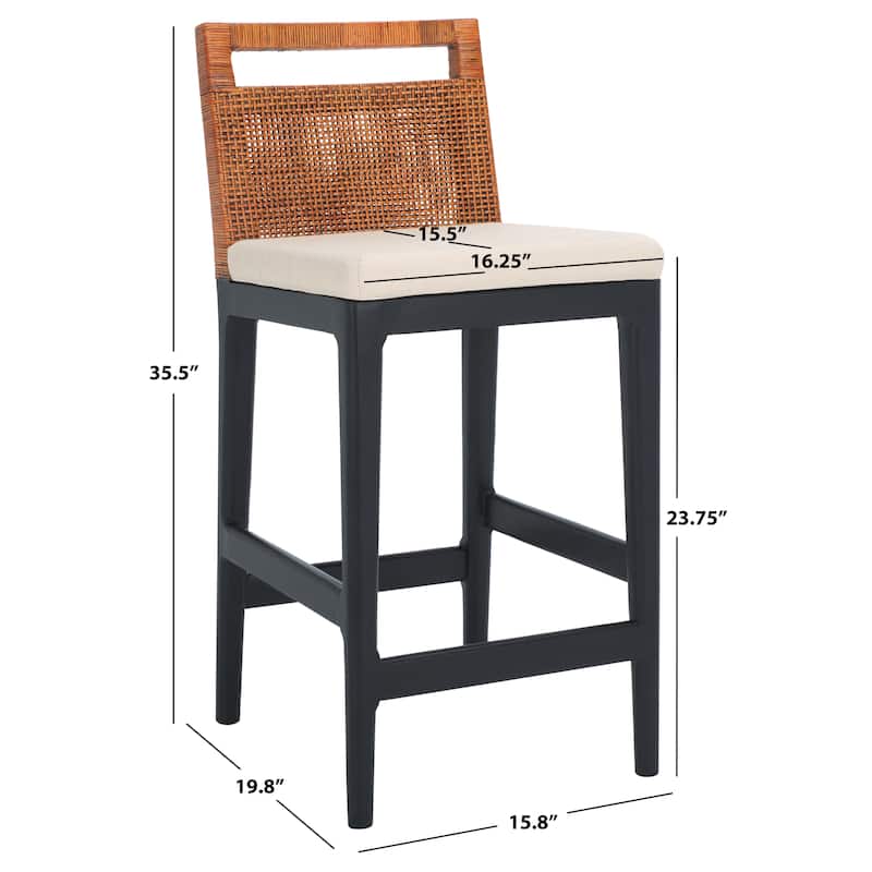 SAFAVIEH Home Darin Counter Stool - 16"W x 20"D x 36"H