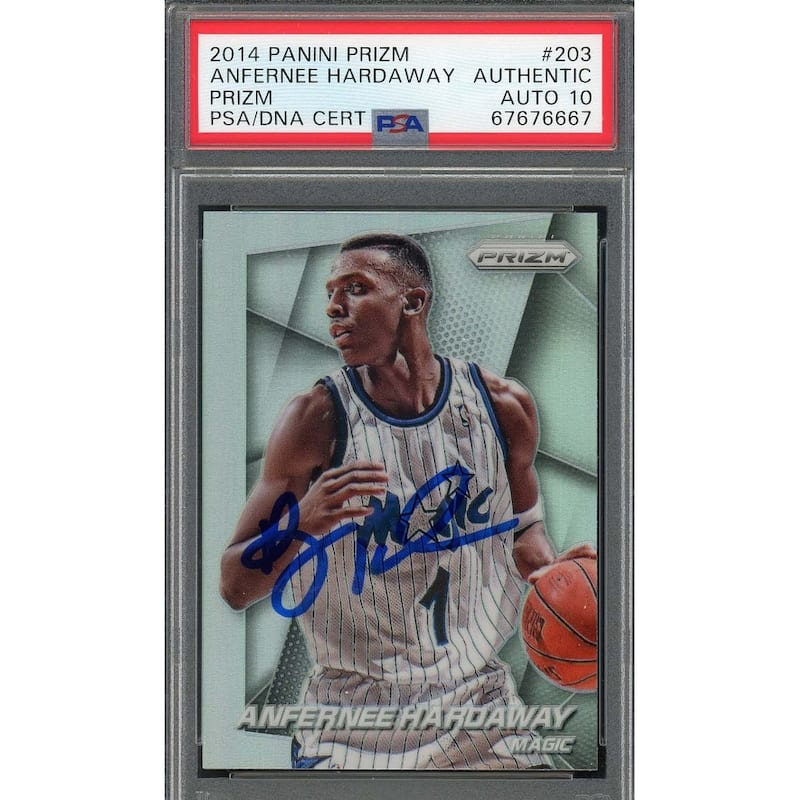 Anfernee Hardaway 2014 Panini Silver Prizm Signed Card #203 Auto Graded PSA 10 - 8'6" x 11'6"