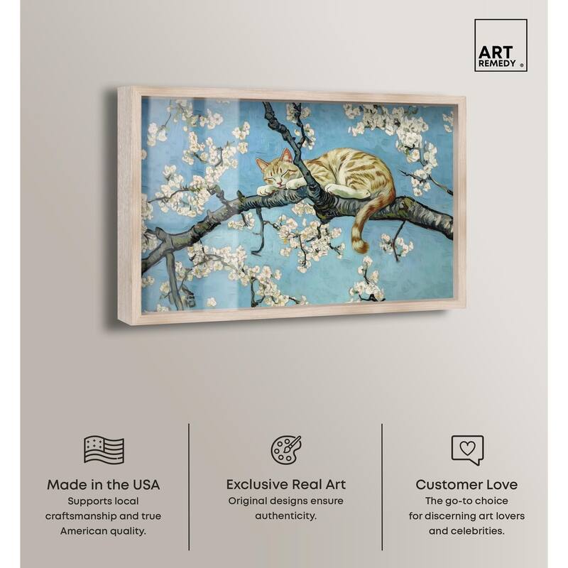Autumn Blossom Kitten Shadowbox by Art Remedy
