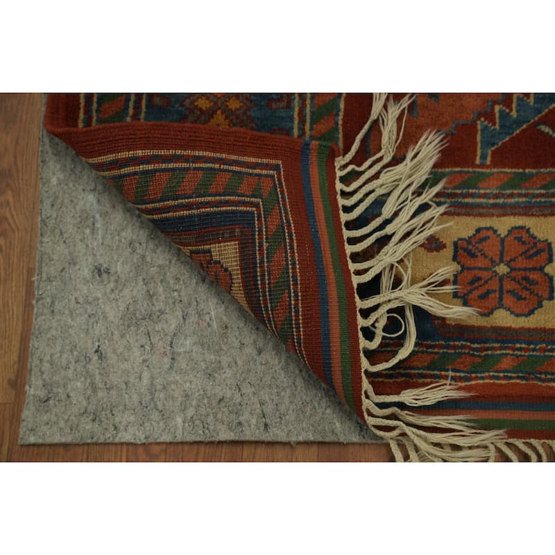 Hand Knotted Oriental 100% Wool Carpet Transitional Tribal Oranges & Rust Anatolian Area Rug - 8' 10'' X 7' 5''