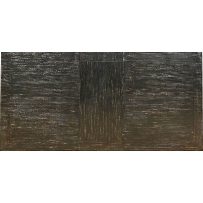 Rustic Extendable Dining Table in Antique Black