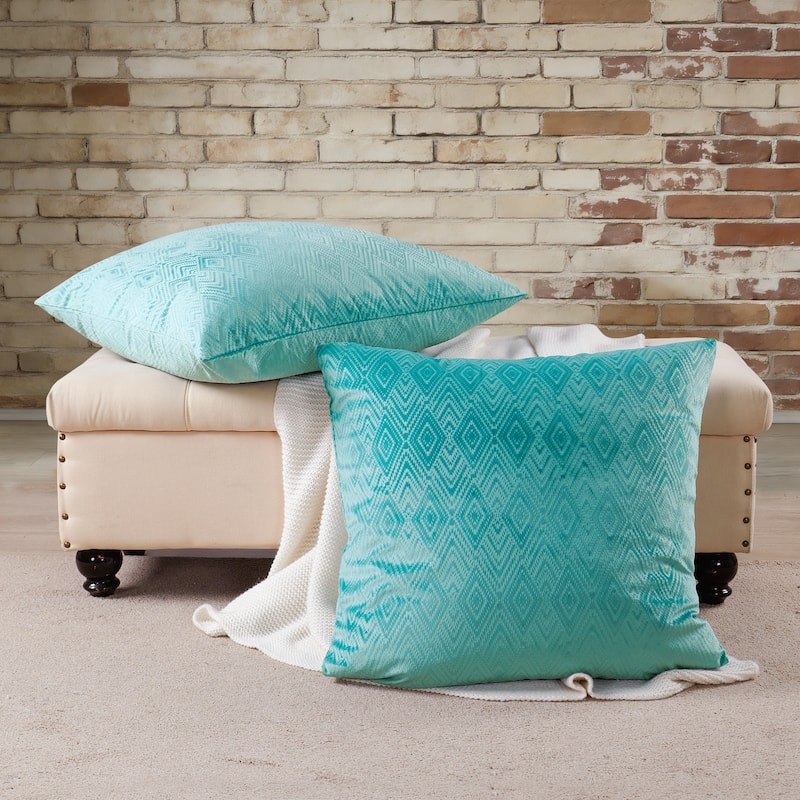 Tonopah Ikat Velvet Throw Pillow Cover Set, NO INSERT