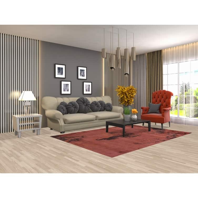 Modern Abstract Indian Area Rug Handmade Wool Carpet - 5'3"x 7'8"
