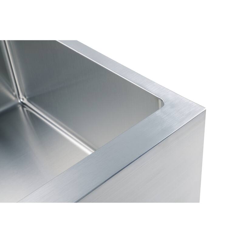 CB HOME 33"/36'' PRO Undermount Stainless Steel Kitchen Sink ,Single Bowl Farmhouse Sink with Front Flat Apron