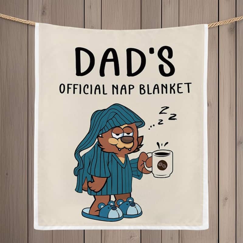 Father's Day Gift Flannel Fleece Blanket , Birthday Gift for Papa, Christmas, Thanksgiving Gift Blanket for Daddy