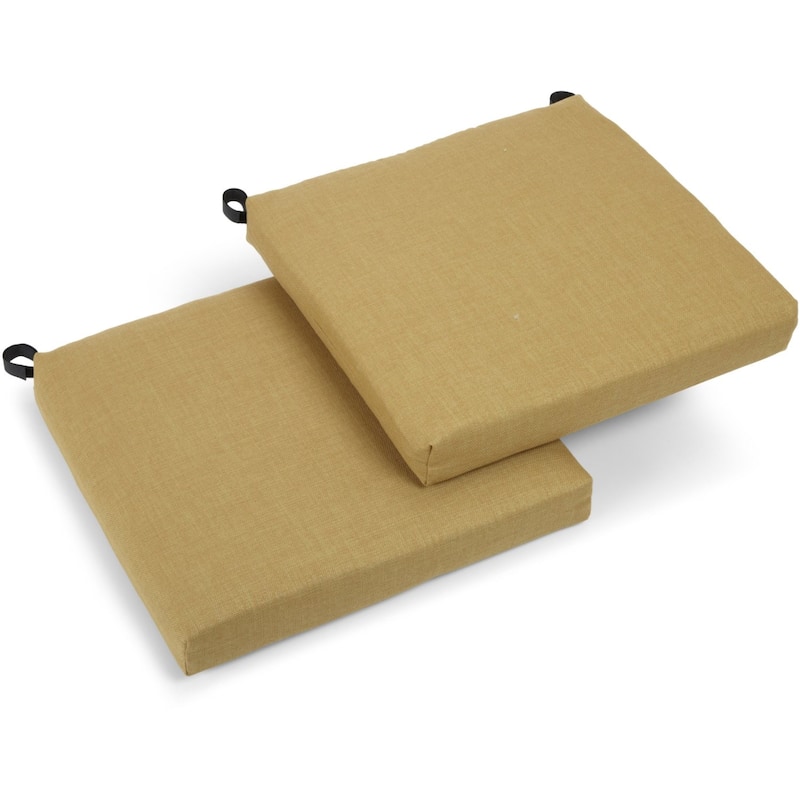 20-inch by 19-inch Outdoor Chair Cushions (Set of 2) - 20 x 19 - Wheat