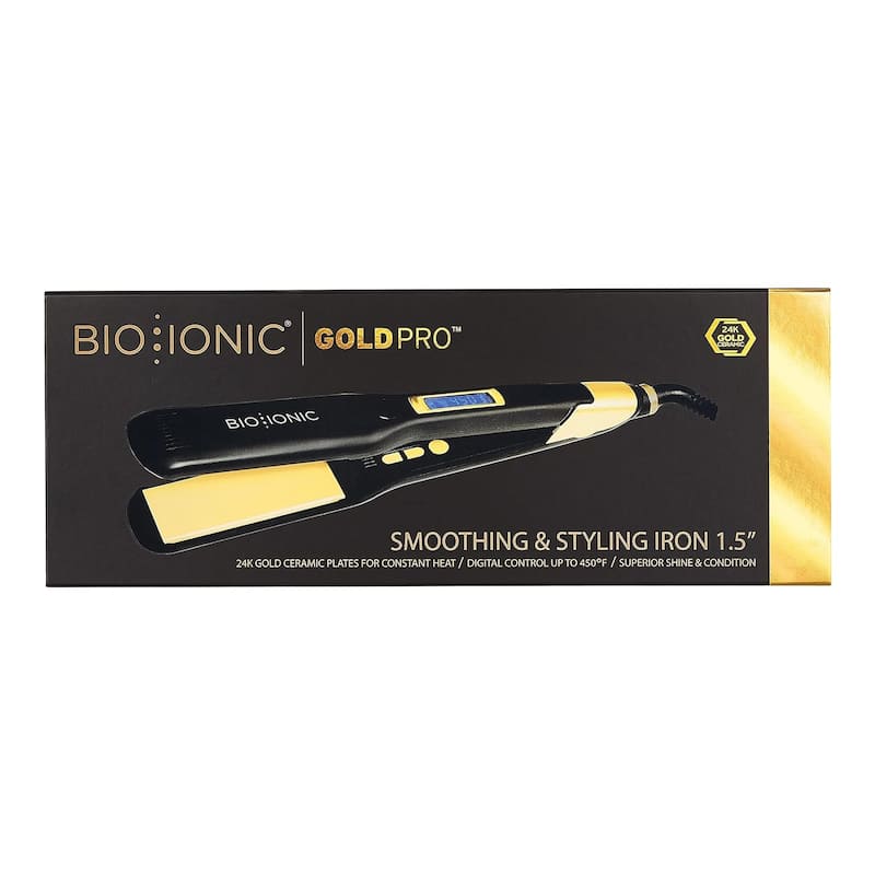 Bio Ionic Gold-Pro Smoothing Styling Flat Iron 1.5 " inch