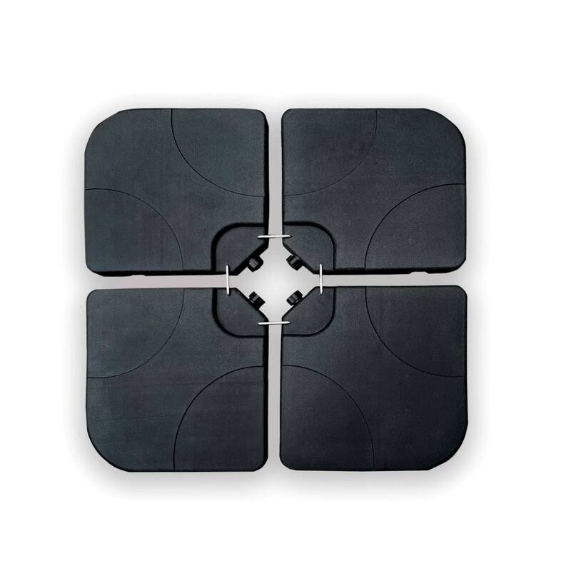 Glam 10-foot Solar LED Cantilever Umbrella with Base (UV 50+)