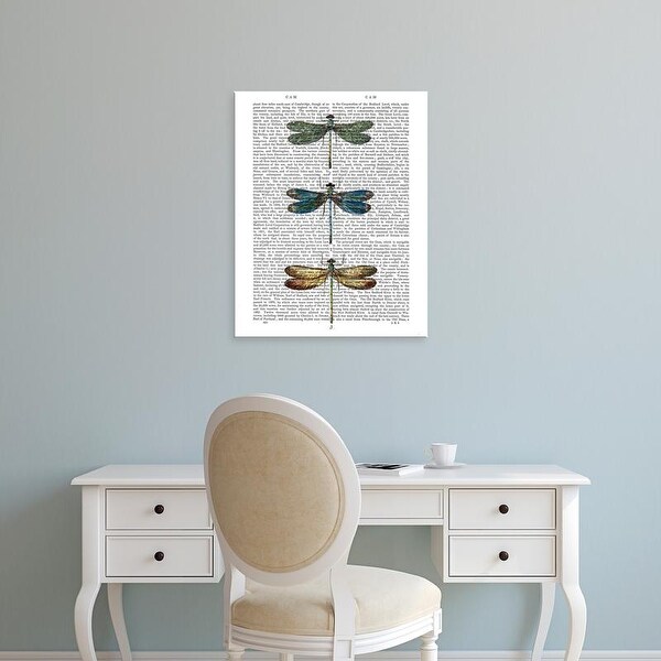 Easy Art Prints Fab Funky's 'Dragonflies Print 1' Premium Canvas Art