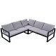 preview thumbnail 20 of 27, Industrial Style Outdoor Sofa Combination Set