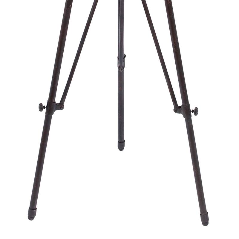 Metal Tall Tripod Clock - Black - Roche River Decor - 17"W x 17"L x 57"H