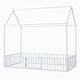 preview thumbnail 16 of 25, Metal House Bed with Fence and Door