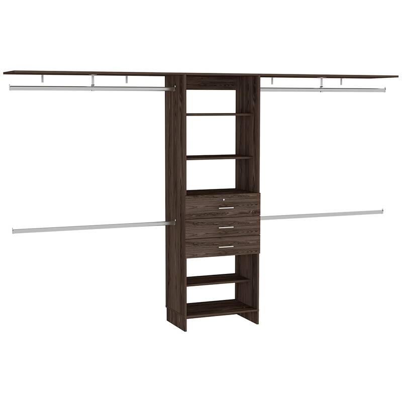 TUHOME Plego Closet Organization System, with Open & Closed Storage