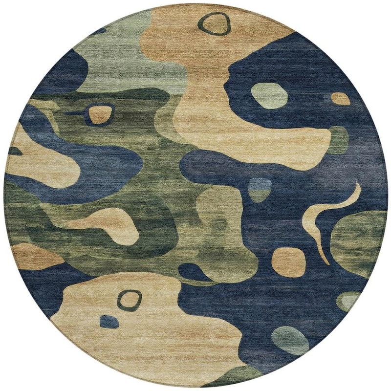 HomeRoots Abstract Transitional Rectangle Outdoor Rug
