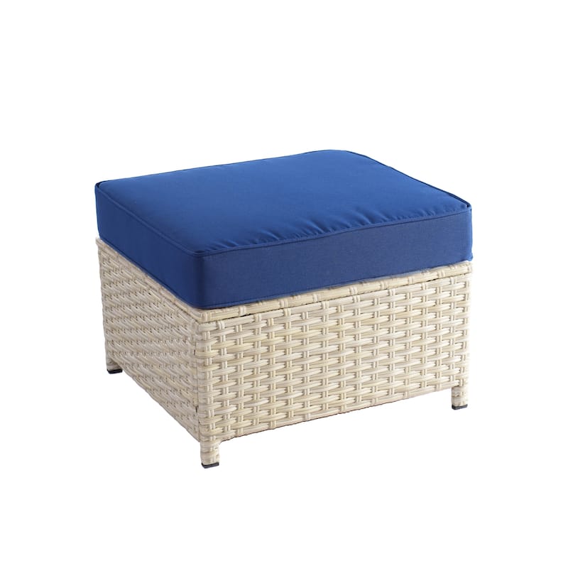 HOOOWOOO 8-piece Wicker Patio Furniture Conversation Set with Fire Pit Table