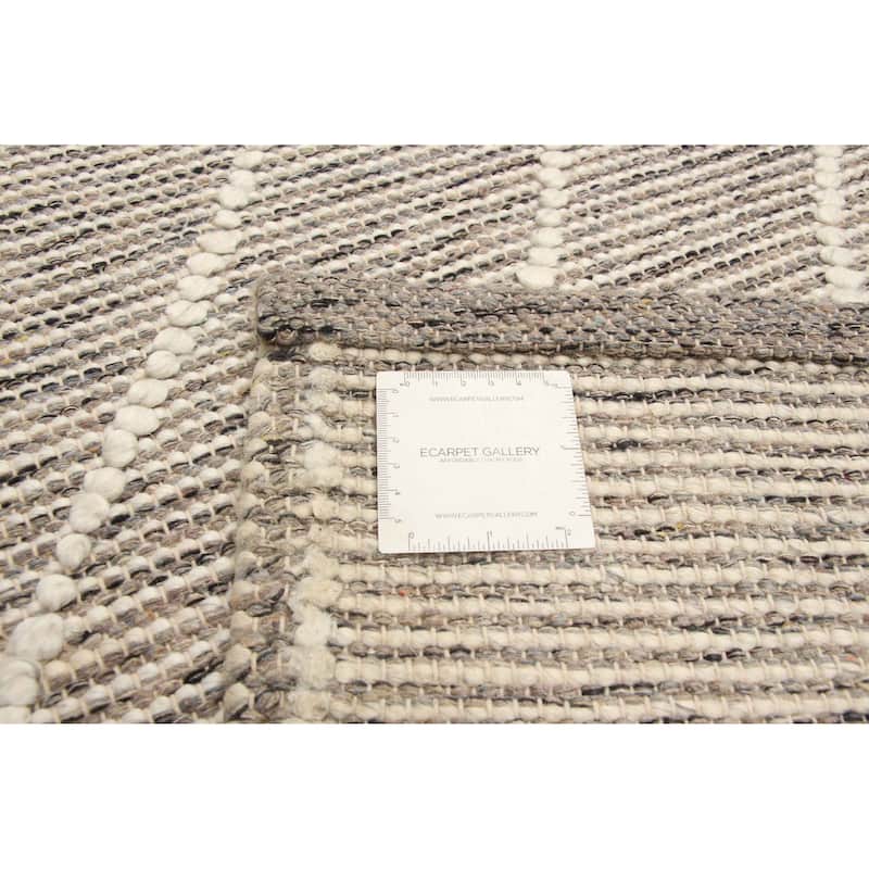 ECARPETGALLERY Braid weave Sienna Cream Wool Rug - 5'2 x 7'5