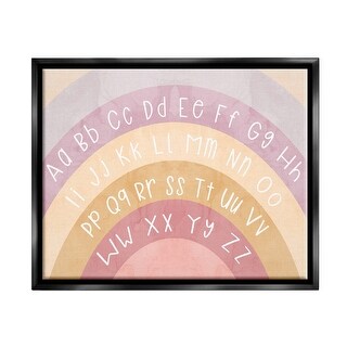 Stupell Alphabet on Muted Arches Framed Floater Canvas Wall Art Design ...