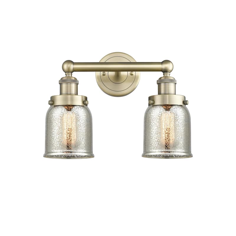 Innovations Lighting 616-2W-10-16 Bell Vanity Bell 2 Light 16" Wide - Antique Brass / Silver Plated Mercury