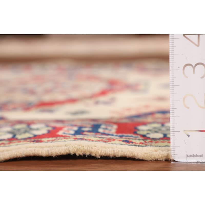 Kazak Foyer Rug Hand-Knotted Traditional Wool Carpet - 2'11" x 4'0"