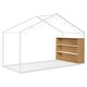 preview thumbnail 5 of 16, Twin Size Metal Bed House Bed Frame with Shelves and Lights, White